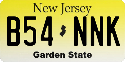 NJ license plate B54NNK