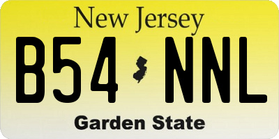 NJ license plate B54NNL