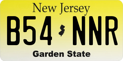 NJ license plate B54NNR