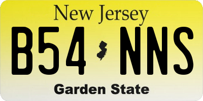 NJ license plate B54NNS