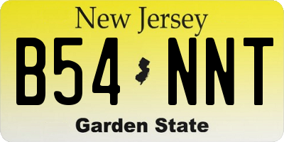 NJ license plate B54NNT