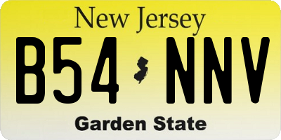 NJ license plate B54NNV