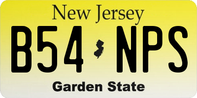 NJ license plate B54NPS