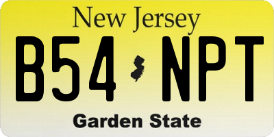 NJ license plate B54NPT