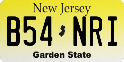 NJ license plate B54NRI