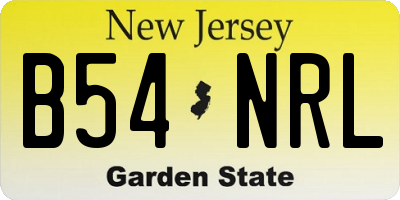 NJ license plate B54NRL