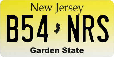 NJ license plate B54NRS