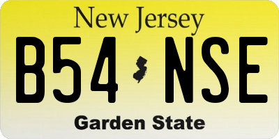 NJ license plate B54NSE