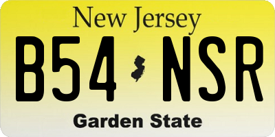 NJ license plate B54NSR