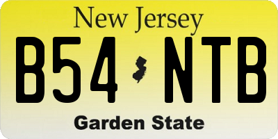 NJ license plate B54NTB