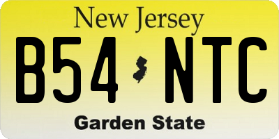 NJ license plate B54NTC