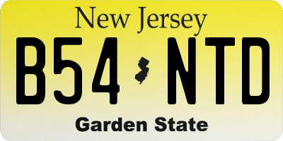 NJ license plate B54NTD