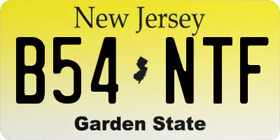NJ license plate B54NTF