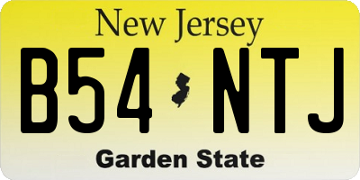 NJ license plate B54NTJ