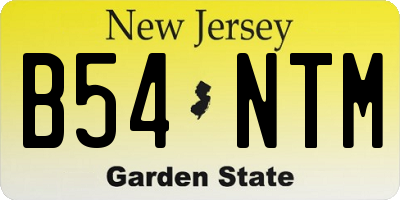 NJ license plate B54NTM