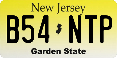 NJ license plate B54NTP