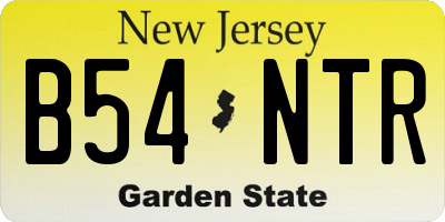 NJ license plate B54NTR