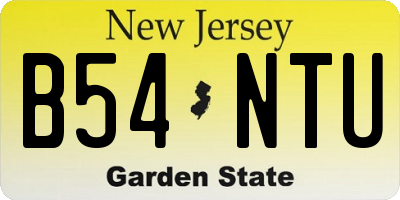 NJ license plate B54NTU