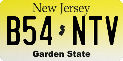 NJ license plate B54NTV