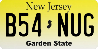NJ license plate B54NUG