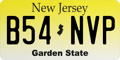 NJ license plate B54NVP