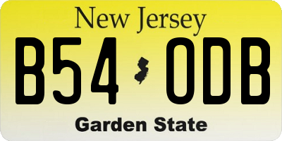 NJ license plate B54ODB
