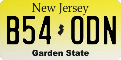NJ license plate B54ODN