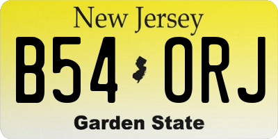 NJ license plate B54ORJ