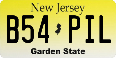 NJ license plate B54PIL