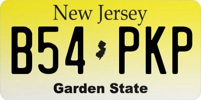 NJ license plate B54PKP