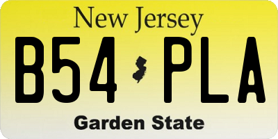 NJ license plate B54PLA