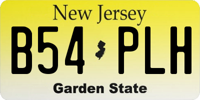 NJ license plate B54PLH