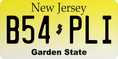 NJ license plate B54PLI