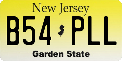 NJ license plate B54PLL