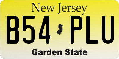 NJ license plate B54PLU