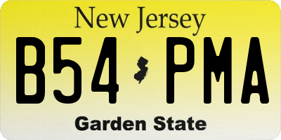 NJ license plate B54PMA