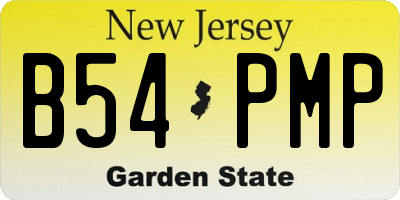 NJ license plate B54PMP