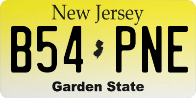 NJ license plate B54PNE
