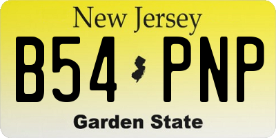 NJ license plate B54PNP