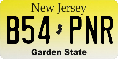 NJ license plate B54PNR