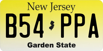 NJ license plate B54PPA