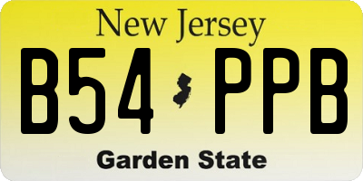 NJ license plate B54PPB