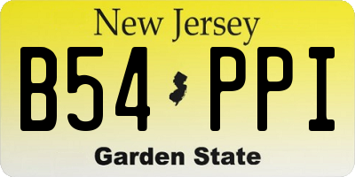 NJ license plate B54PPI