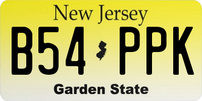 NJ license plate B54PPK