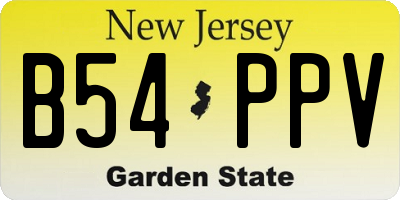 NJ license plate B54PPV
