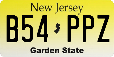NJ license plate B54PPZ