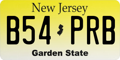 NJ license plate B54PRB