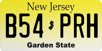 NJ license plate B54PRH