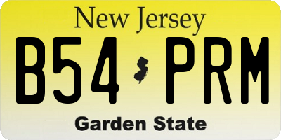 NJ license plate B54PRM
