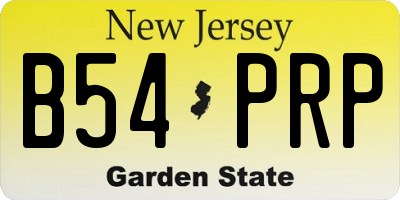 NJ license plate B54PRP